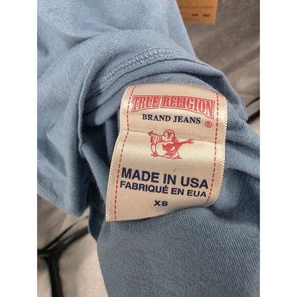 True Religion XS Slate Blue Polo Shirt 100% Cotton NWT - Picture 5 of 10